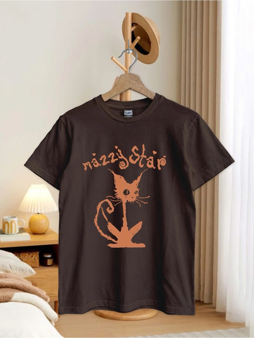 Mazzy Star Cat Graphic T-shirt